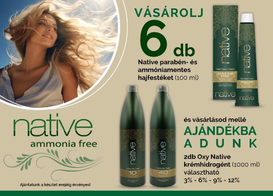 AKCIÓ - 6 db Native hajfestékhez AJÁNDÉK Native krémhidrogén képe