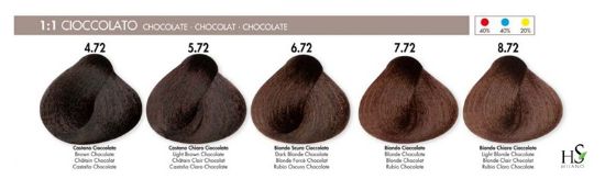 HS Milano hajfesték 100 ml - Csokoládé színek (4.72-8.72) képe